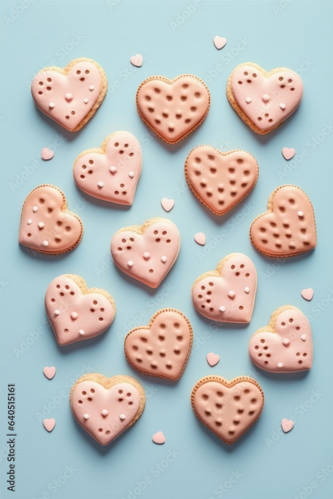 small decorative cookies to eat, in the shape of a heart to give to that special person you love