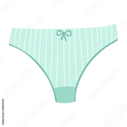 Female underpants isolated on white background. Vector flat illustration