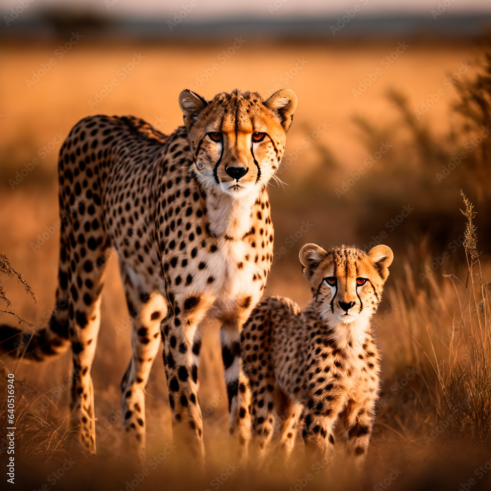 cheetah in the savannah cheetah in the savannah