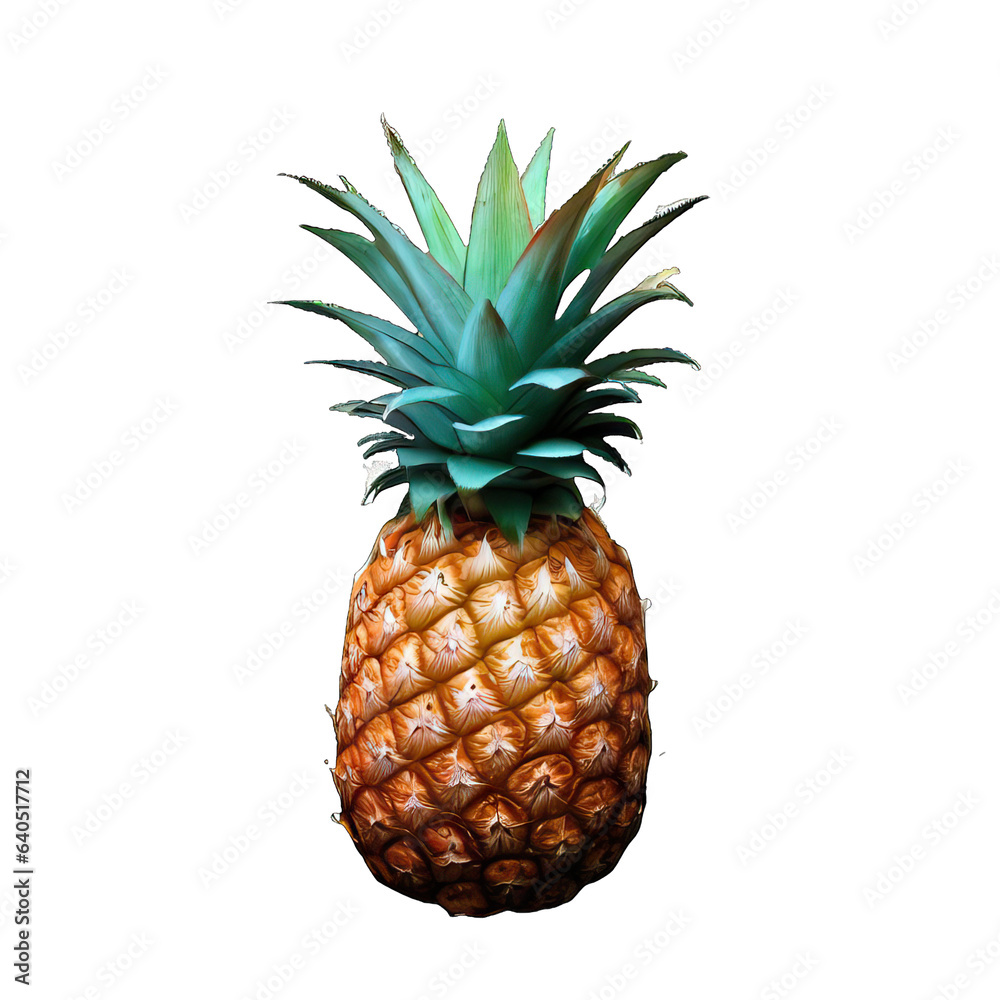 Fototapeta premium Whimsical Pineapple Whispers, Generative AI