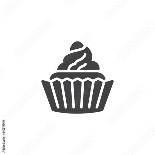 Cupcake cream vector icon