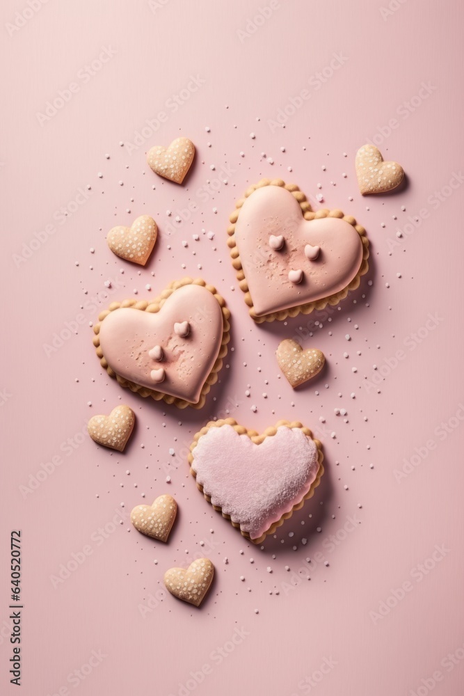 small decorative cookies to eat, in the shape of a heart to give to that special person you love