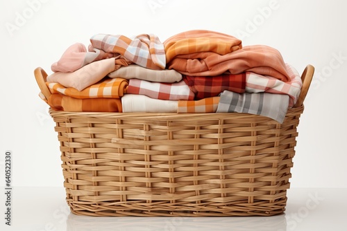 Clothing basket isolated on white background