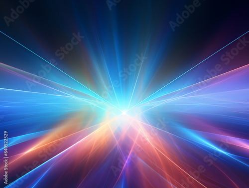Abstract prismatic colorful overlay bright light background, futuristic and dreamy