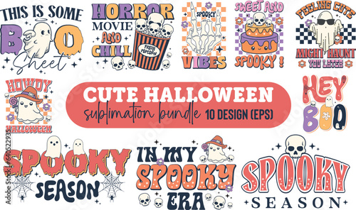 Cute Halloween PNG Sublimation Bundle