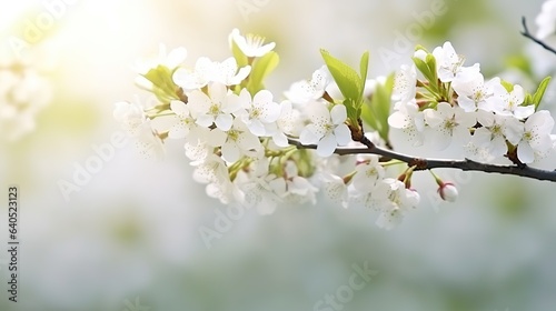 Beautiful sakura flower (cherry blossom) in spring. sakura tree flower Generative AI © pixelphia