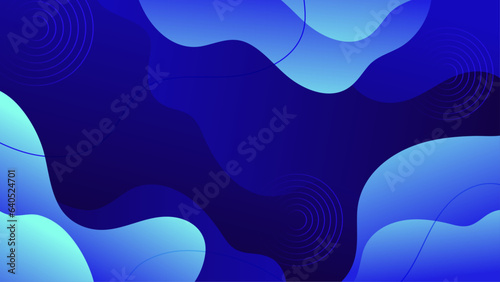 Gradient background with blue morphing shapes. Morphing colorful blobs. Vector 3d illustration. Abstract 3d background. Liquid colors. Decoration for banner or sign design