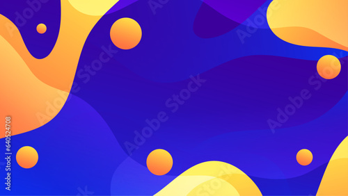 Fluid gradient background vector. Cute and minimal style posters with Blue orange, vibrant organic shapes and liquid color. Modern wallpaper design for social media, idol poster, banner, flyer.