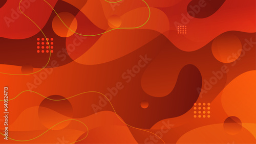 Gradient background with red morphing shapes. Morphing colorful blobs. Vector 3d illustration. Abstract 3d background. Liquid colors. Decoration for banner or sign design