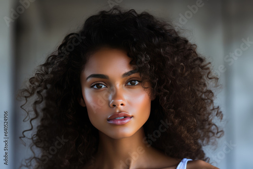 A Close Up Of A Woman With Curly Hair. Сoncept Benefits Of Curly Hair, Empowerment Through Selflove, Styling Techniques For Curlies, Hair Health And Care