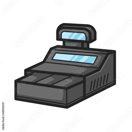 Manual Cashier Machine Clipart