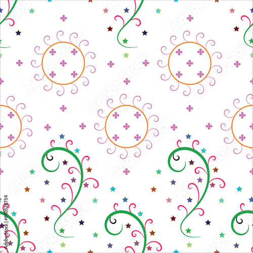 Nice florel seamless pattern design Vector. photo