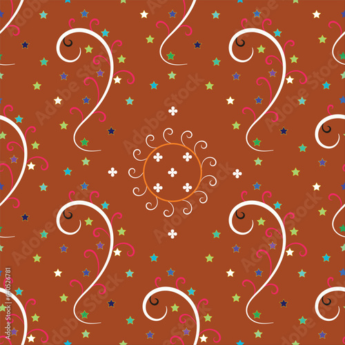 Nice florel seamless pattern design Vector. photo