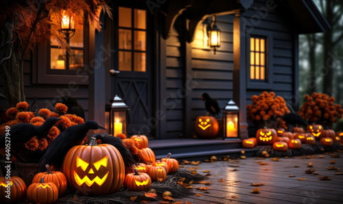 Traditional Halloween Decorations outside a House, a Way to Keep the Spirit Alive