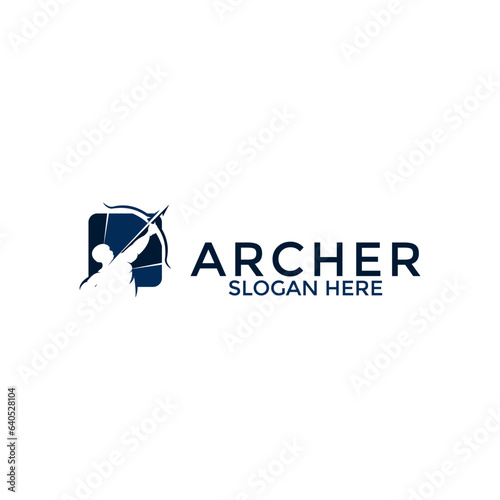 archer logo vector, creative archer logo design template