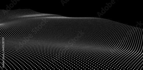 Abstract form consisting of small particles. Objects with dots. 3d vector illustration.