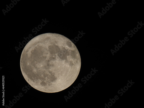 Full moon seen with telescope
