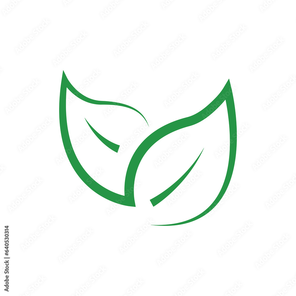 leaf icon on white background leaf icon on white background