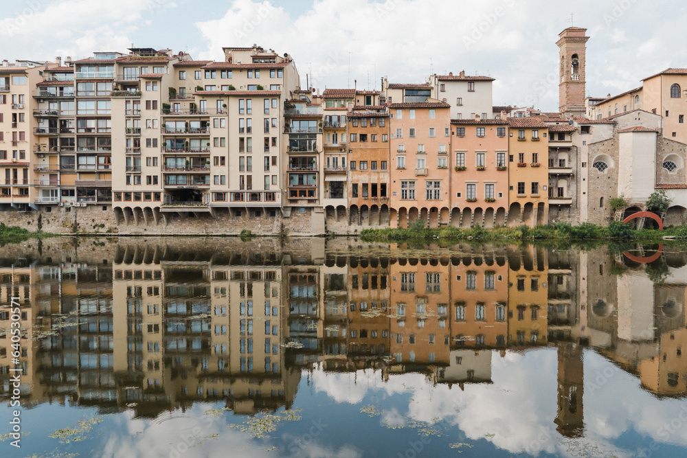 Residential buildings on the Arno River, Ponto Vecchio, Florence