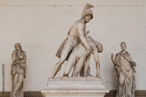Sculptures in the Loggia of Lanzi, Florence photo