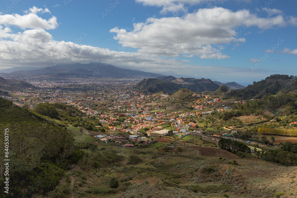 Fototapeta premium Teide from northern Anaga Mountains, Canary Islands. Spain