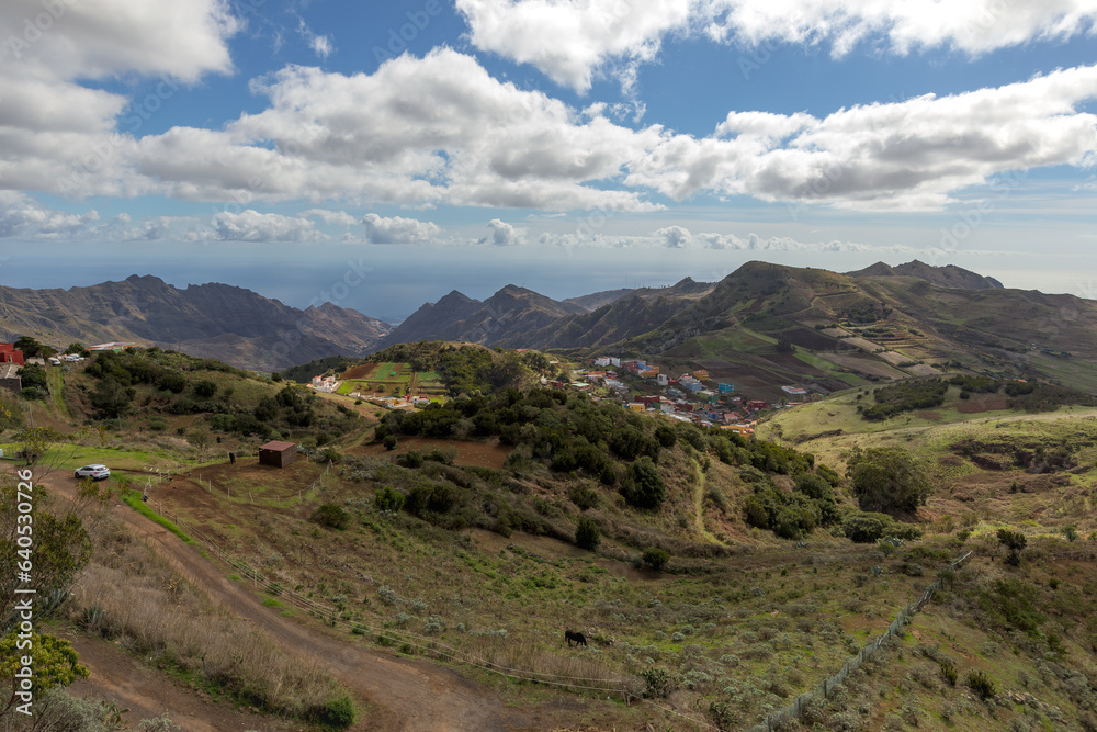 Cliff Coast at northern Anaga Mountains, Canary Islands. Spain