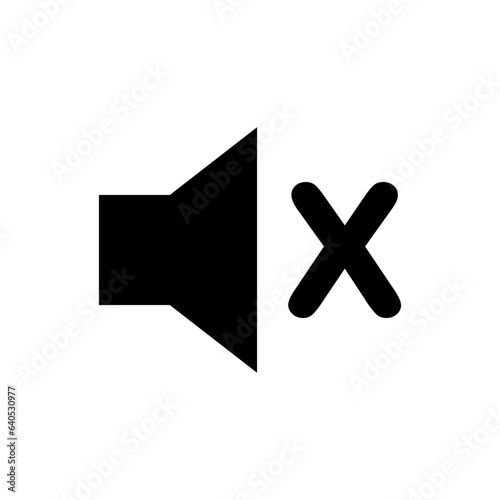 Sound speaker icon. Sound off icon design flat style symbol.