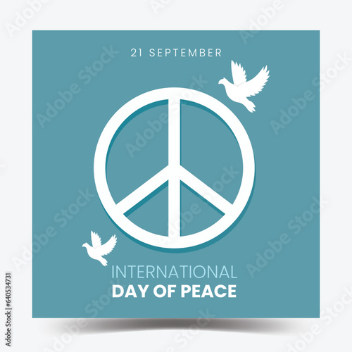 Vector image with the topic of the annual September 21st global International Day of Peace celebration.