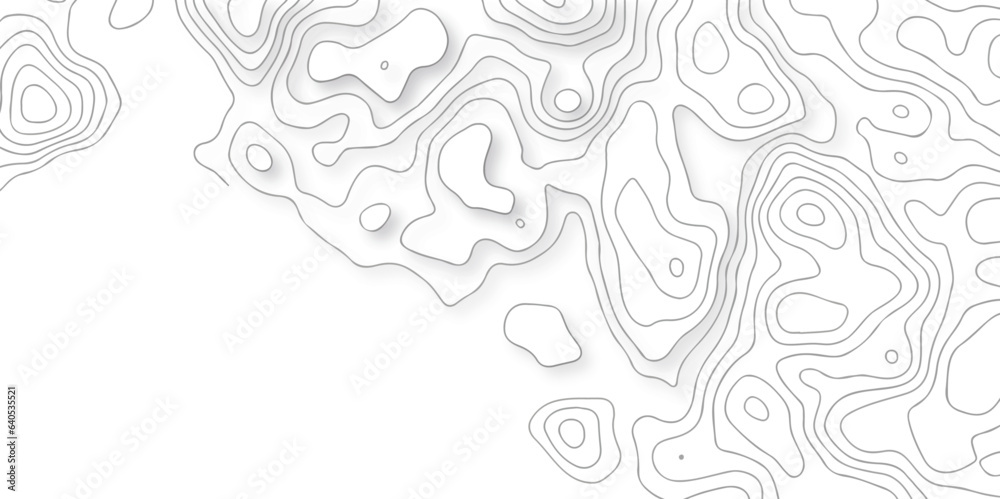 Abstract sea map geographic contour map and topographic contours map background. Abstract white pattern topography vector background. Topographic line map background. Abstract sea map geographic contour map and topographic contours map background. Abstract white pattern topography vector background. Topographic line map background.