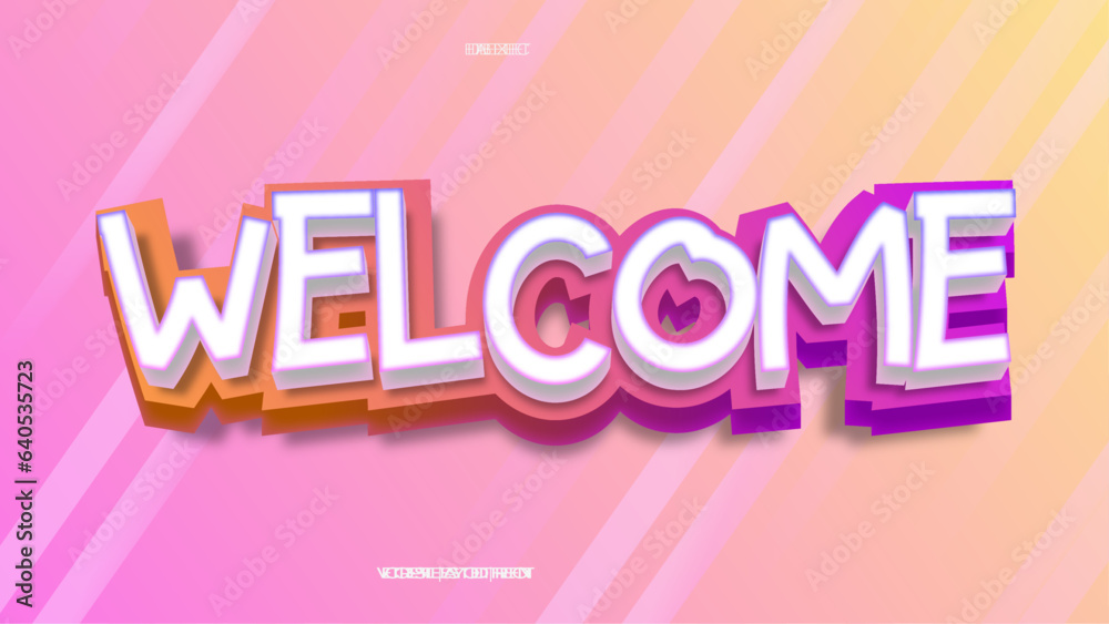 Welcome Modern text effect typography project Welcome Modern text effect typography project