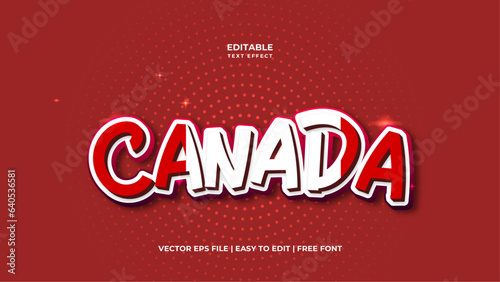 Canada Fully Editable Text Effect Style