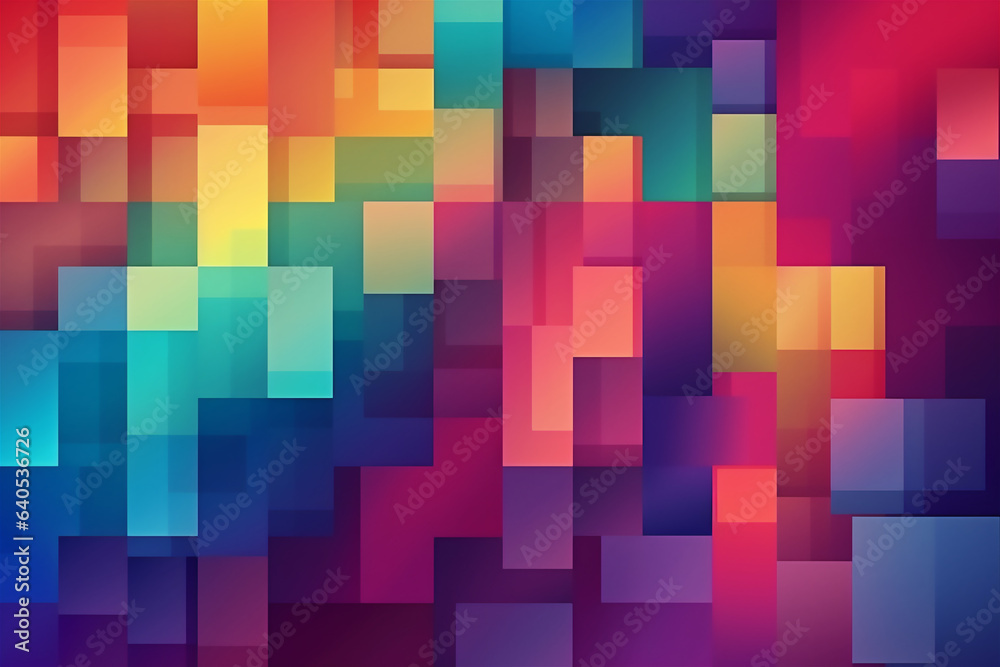 Abstract background of geometric shapes. pattern in full color rainbow colors
