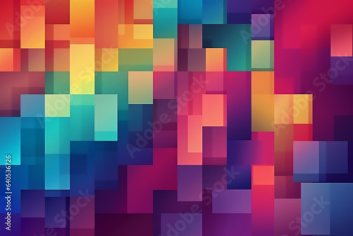 Abstract background of geometric shapes. pattern in full color rainbow colors