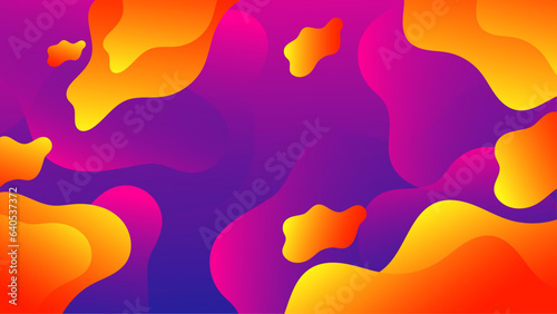 Fluid gradient background vector. Cute and minimal style posters with pink orange yellow, vibrant organic shapes and liquid color. Modern wallpaper design for social media, idol poster, banner, flyer.
