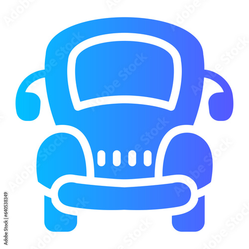 school bus Gradient icon photo