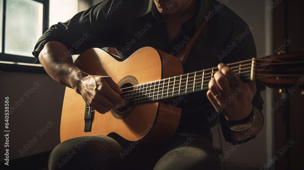 Obraz premium Man playing guitar