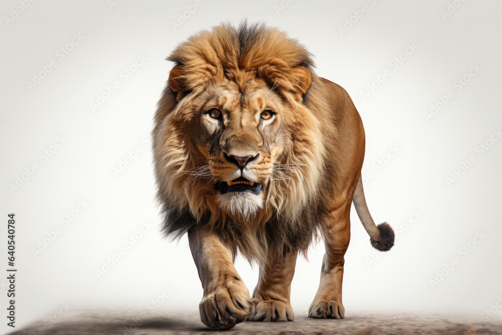 Obraz premium a lion on isolate white background