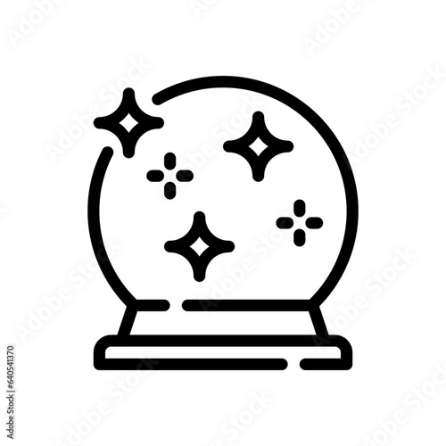 magic ball line icon