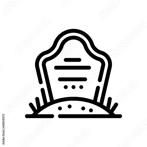 tomb line icon