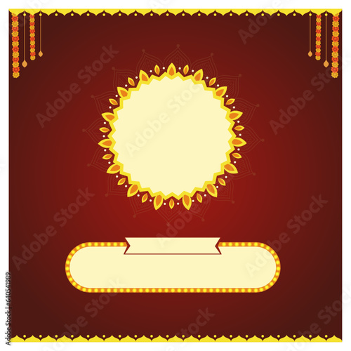Traditional Festival Floral Luxury Background Template Vector. Retail, Sale, Offers, Discounts Logo Unit Template 