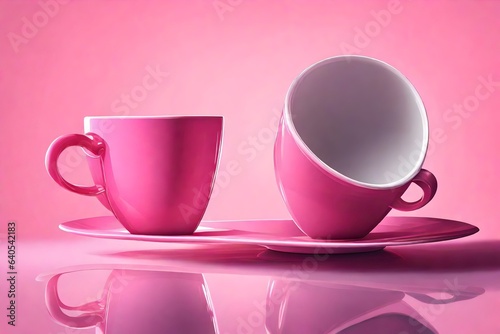 pink cup of coffee