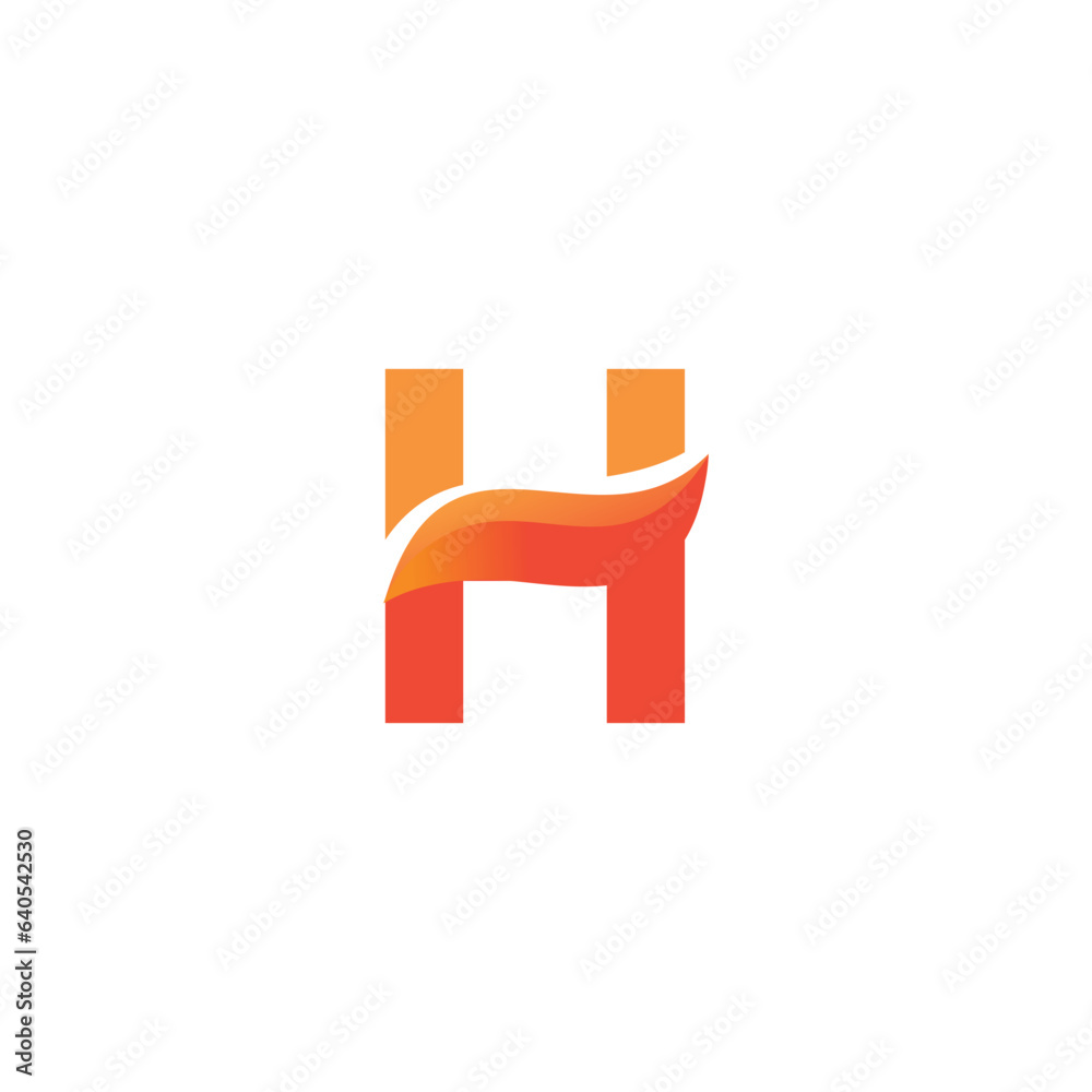 Letter H Fire Logo icon vector template Letter H Fire Logo icon vector template