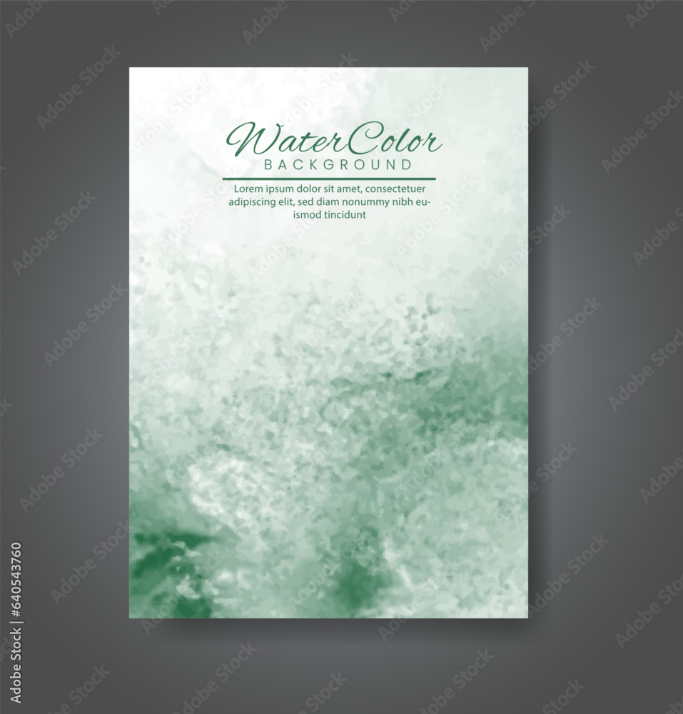 Cover template with watercolor background. Design for your cover, date, postcard, banner, logo.