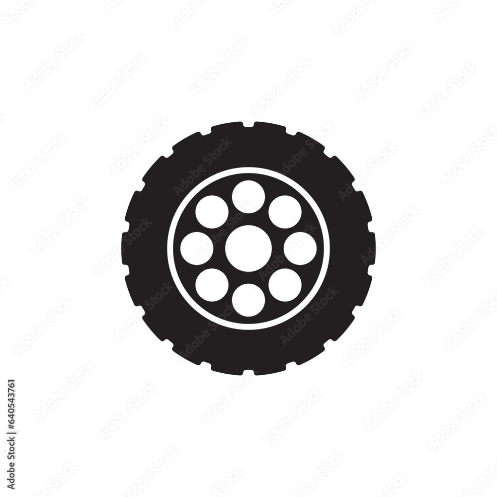 wheel icon vector