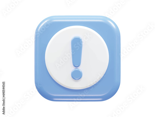 Exclaimed icon vector render element