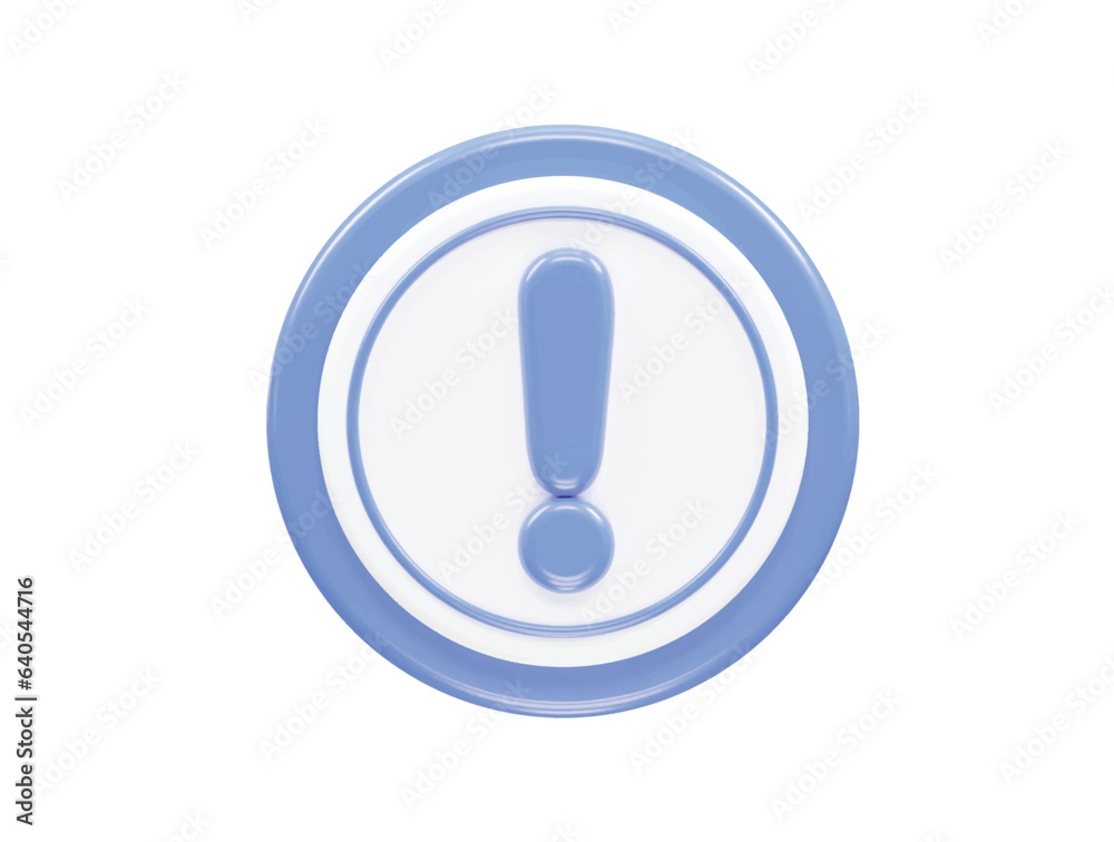 Exclaimed icon vector render element Exclaimed icon vector render element