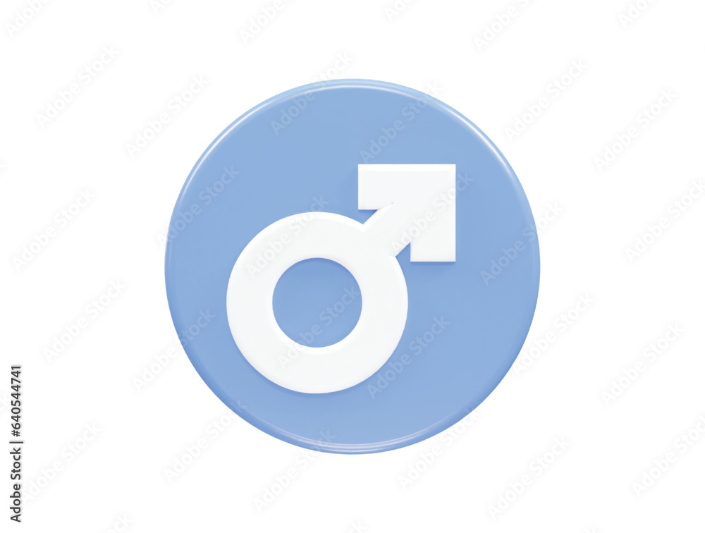 Male symbol 3d element render illustration Male symbol 3d element render illustration