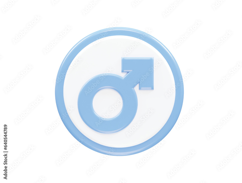 Male symbol 3d element render illustration Male symbol 3d element render illustration