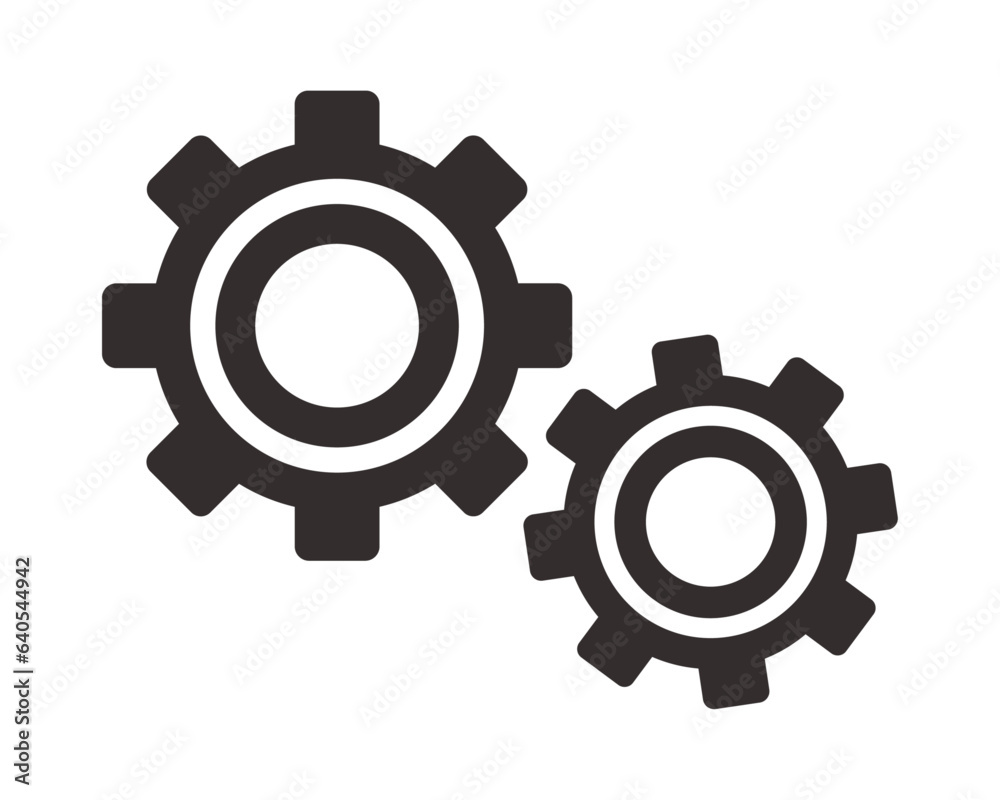 black cogwheel gear icon vector illustration black cogwheel gear icon vector illustration