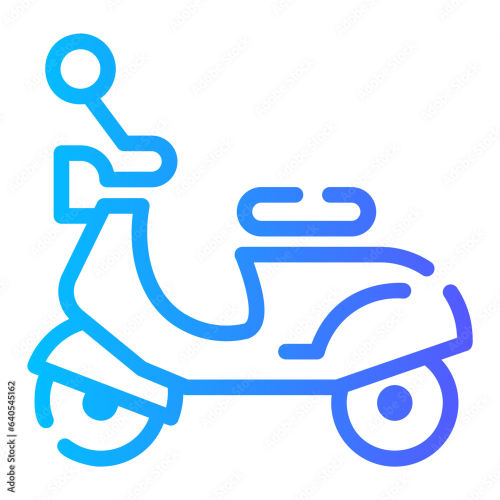 motor scooter Line Gradient Icon motor scooter Line Gradient Icon